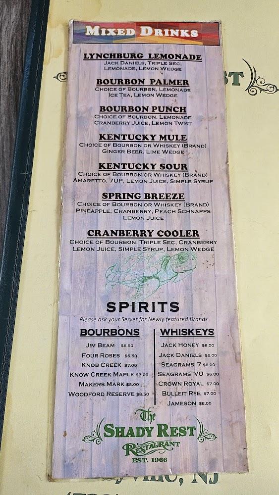 Shady Rest Restaurant Menu image 4